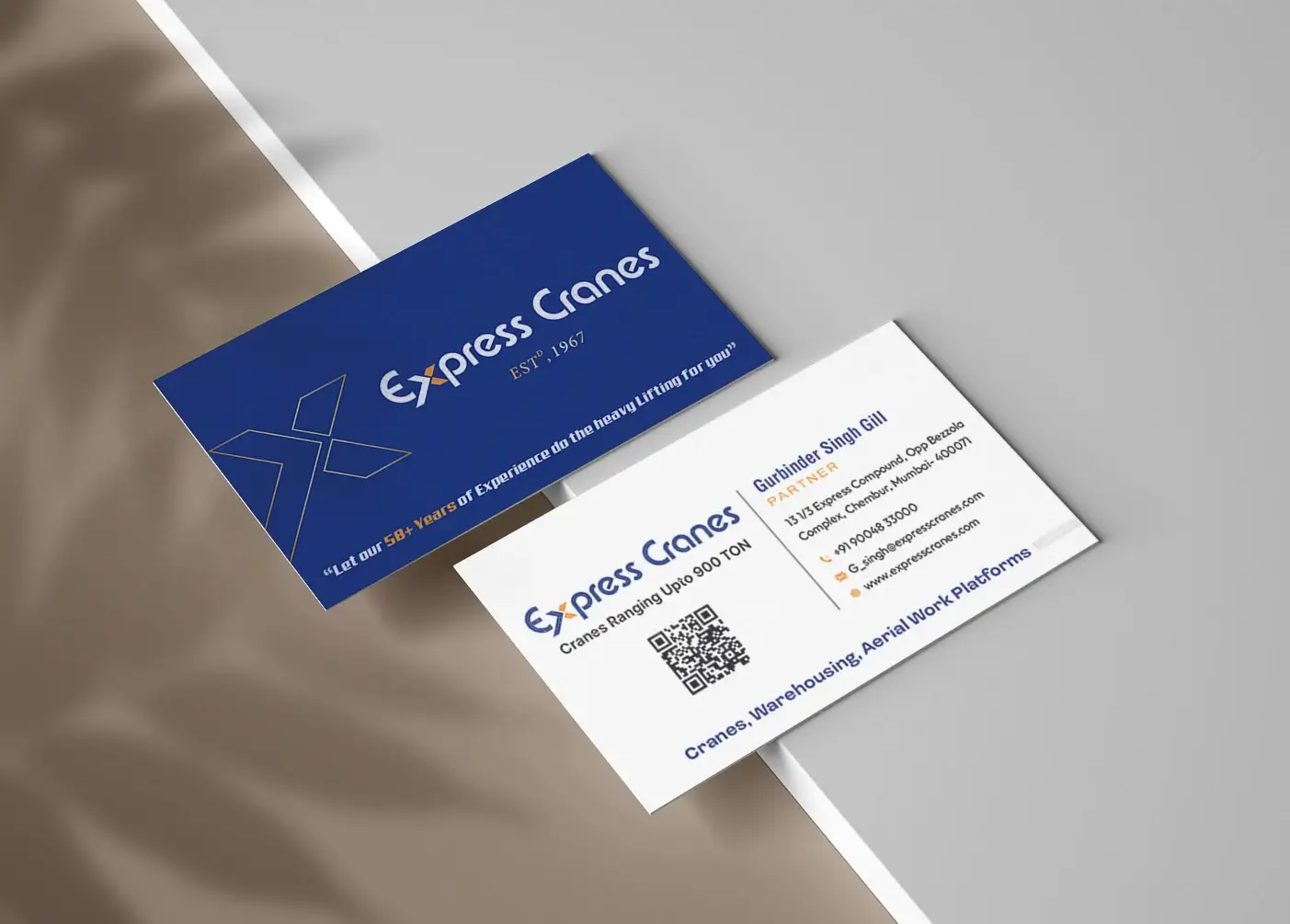 Express Crane visiting card design