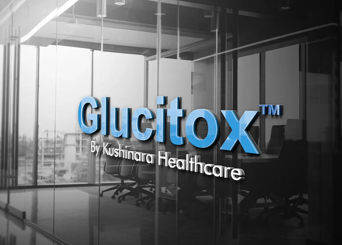 Glucitox brand logo design