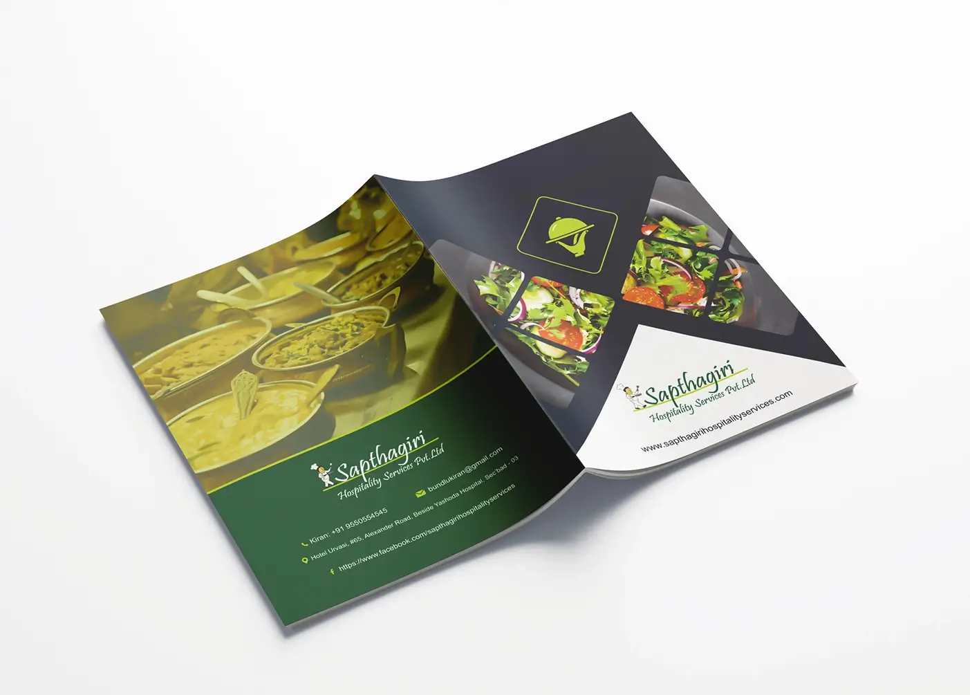 Sapthagiri Hospitality brochure design